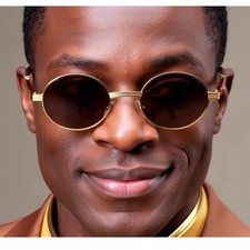 Sunglasses Classic Retro Vintage Dark Brown Lens UV400 Protection Street Migos