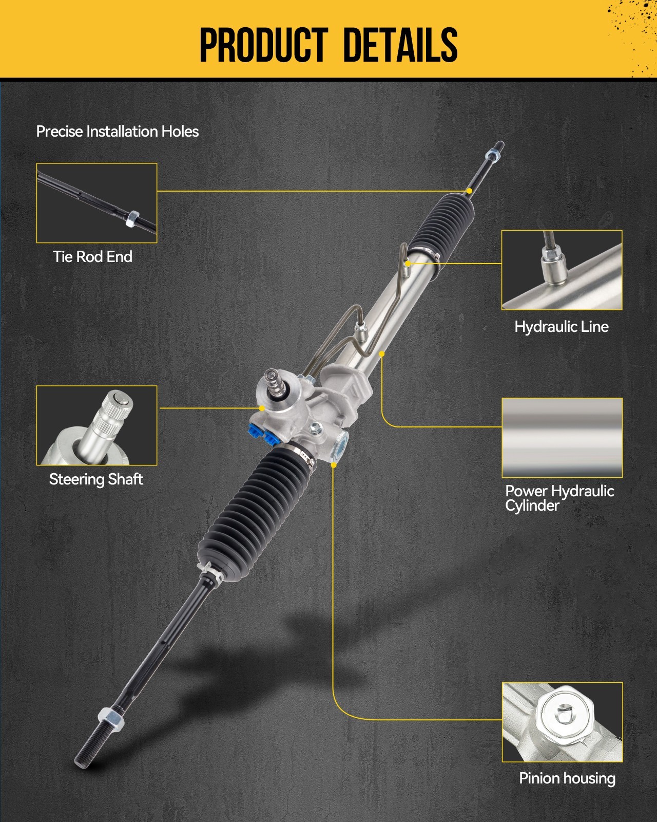 Power Steering Rack & Pinion Assembly 4470983 For Chrysler TC Maserati LeBaron 
