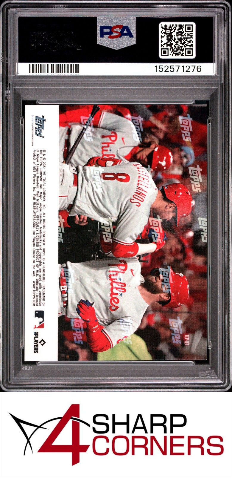 2022 TOPPS NOW #1048 BRYCE HARPER POP 1 PSA 10 view 2