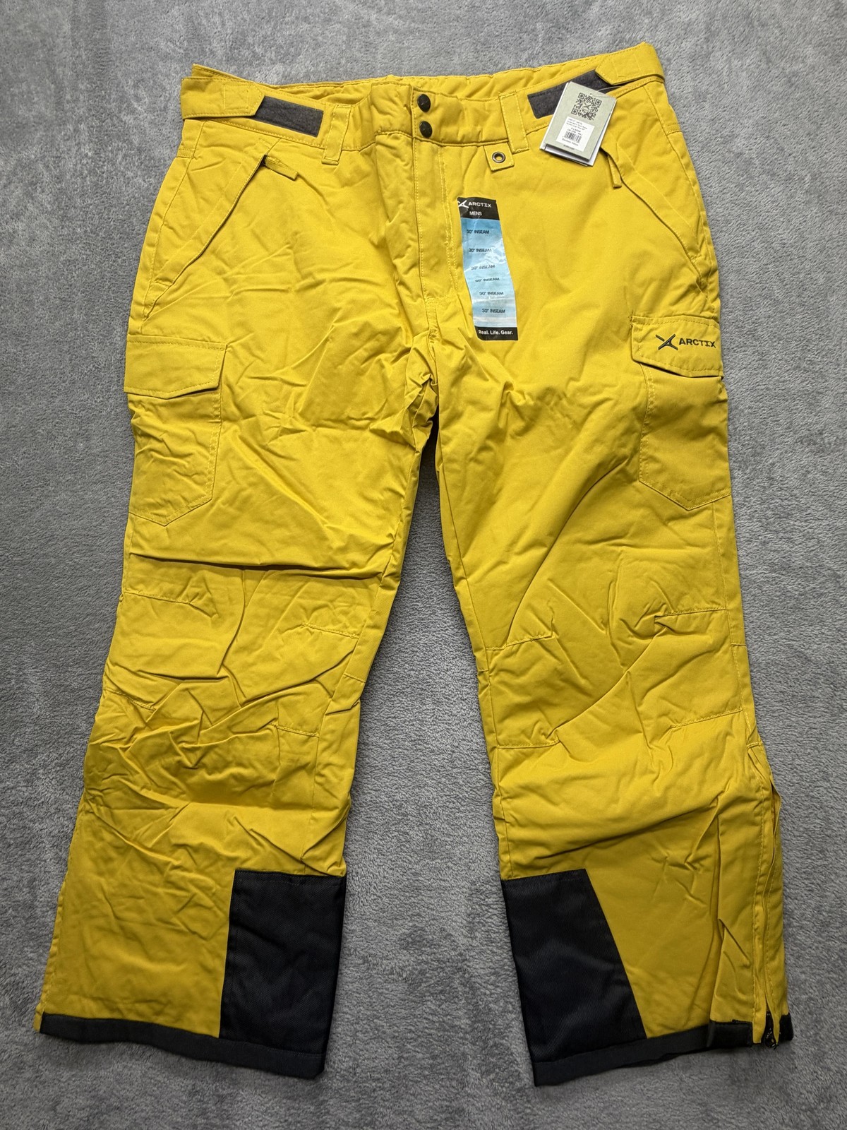 Mens Xl Yellow Cargo 30 Inseam Insulated Ski Snowboard 196131