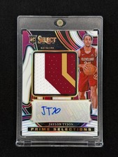 Jaylon Tyson 2024 Panini Select Prime Selections Rookie Patch Auto White /49