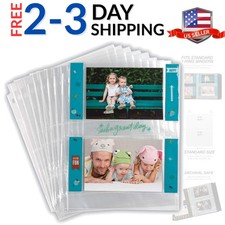4x6 Photo Pages for 3-Ring Binder - 4x6, 50 Pack, Holds 200 Pictures, Each 2-...