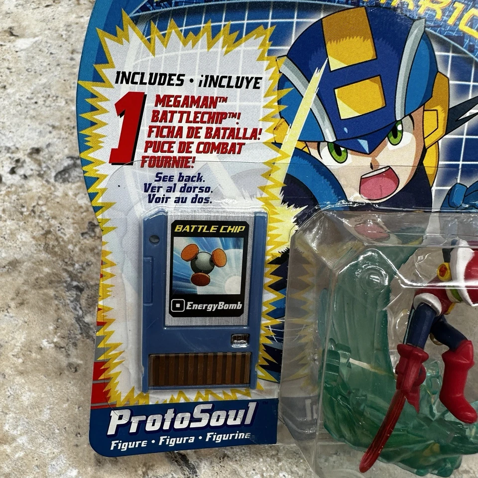 Megaman NT Guerrero Figuras ProtoSoul 2" MegaMan Juguete Figura y Batalla Chip Juego Foto 2 de 4