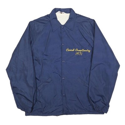 DUCKSTER Herren Blau Coach Jacke M Polyester-Mix Knopfverschluss Unifarben