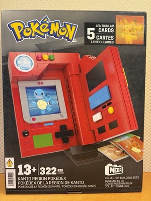 Mega Pokémon Kanto Region Pokédex Building Set 322 pcs w/ Lenticular Cards NEW