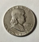 1955 Franklin Half Dollar XF/AU 90% Fine Silver W/ Luster