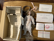 VTG Franklin Mint Heirloom LADY CECILY ASHWORTH Porcelain Doll Box Tag 16'' COA