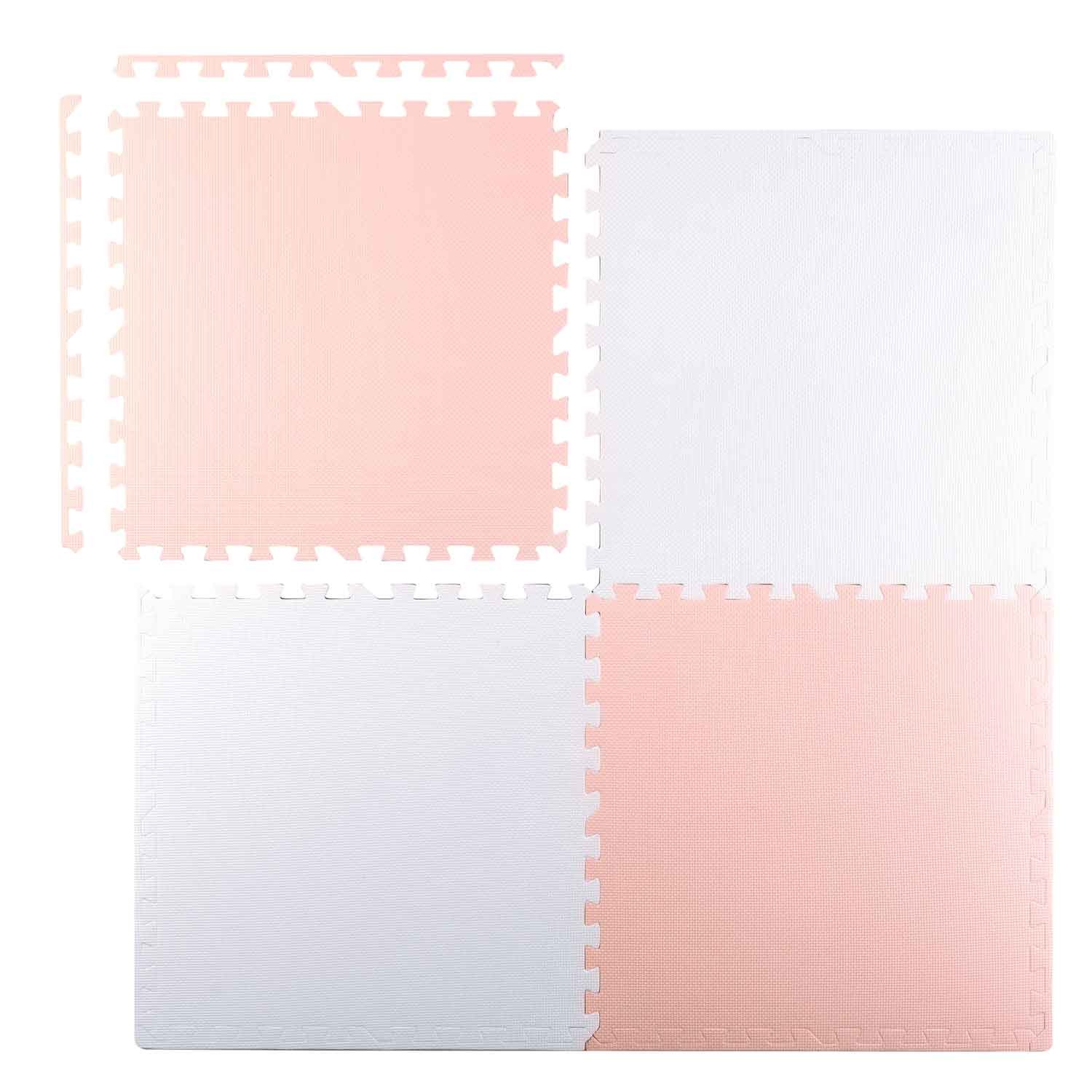 5903890628932 Duża mata piankowa puzzle Ricokids 60x60 cm 4 szt. brzoskwiniowo-b