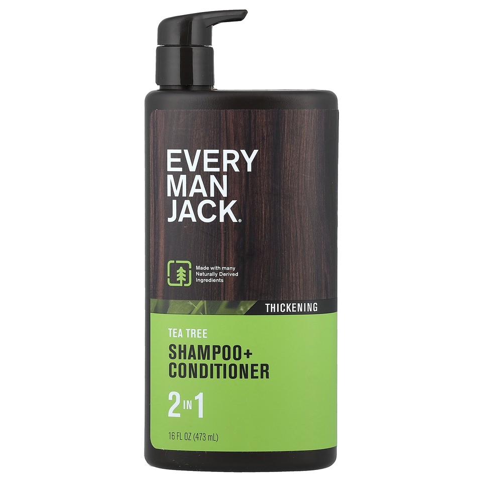 2 In 1 Shampoo + Conditioner, Thickening, Tea Tree, 16 fl oz (473 ml)