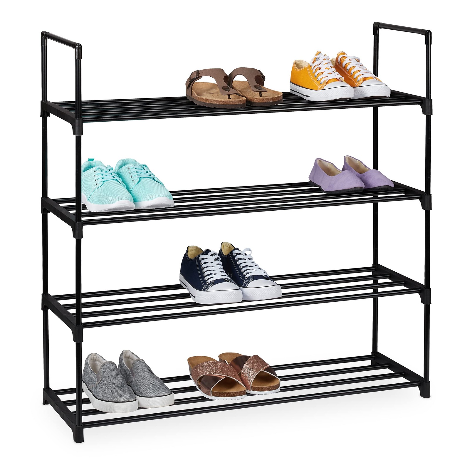 Étagère à chaussures pour entrée ordonnée et dressing de 16 paires