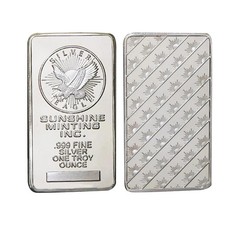 1 oz Sunshine Minting Silver Bar – .999 Fine Sealed Bullion – Troy Ounce 21.99 per troy oz