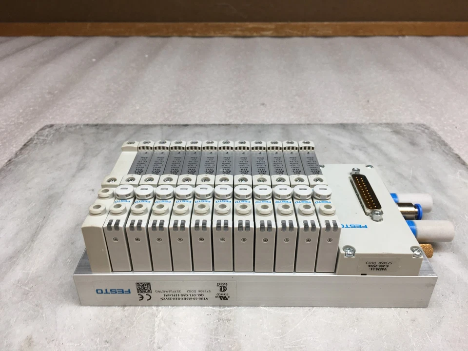 Colector de válvulas Festo 573606 VTUG 11x VUVG-B10-M52-RZT-F-1T1L VAEM-L1-S-M1-25V4 Foto 4 de 4