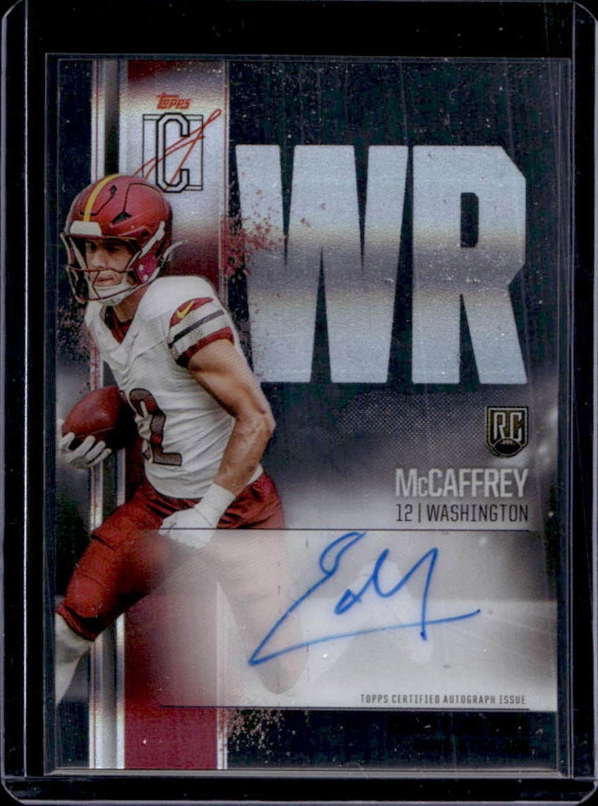 Luke McCaffrey Topps Signature Class Rookie Class Crystal Clear Autographs #RCCLMC Base