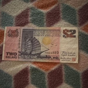 Singapore $2 Banknote FS944889 Circulated Uncertified Ungraded