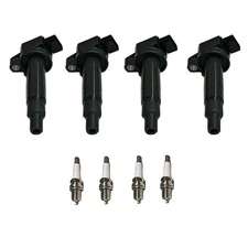 4 Ignition Coils Pack UF316 and Spark Plug For 2001-2009 Toyota Prius 1.5L L4
