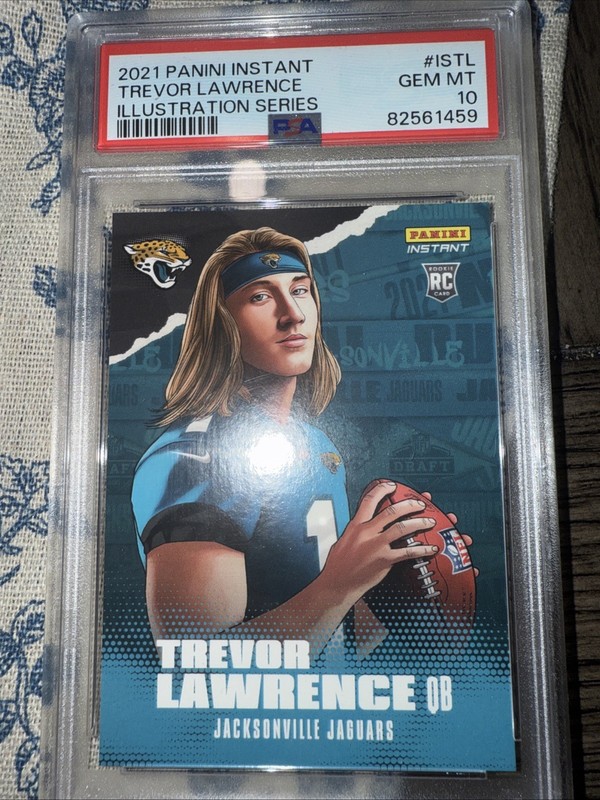 2021 Panini Instant Trevor Lawrence RC Illustration Series PSA 10  #1 Card