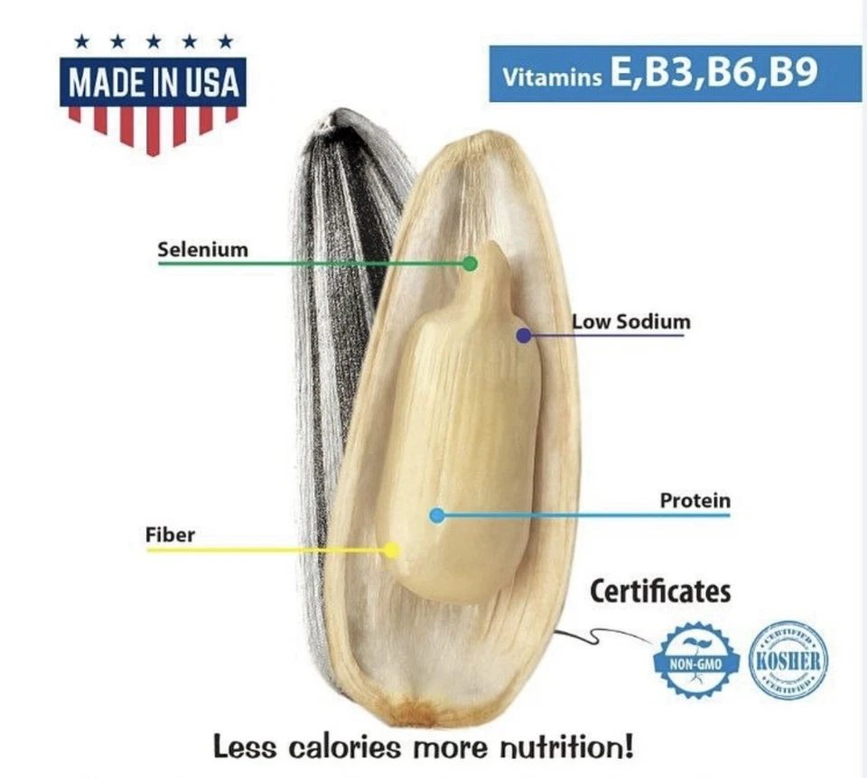 Semillas de girasol Mr. Martin Premium Jumbo 12 bolsas bocadillo tostado saludable sin sal Foto 3 de 3