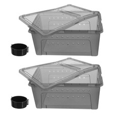 Reptile Breeding Box Enclosure Plastic Insect Container Hatching for Reptiles