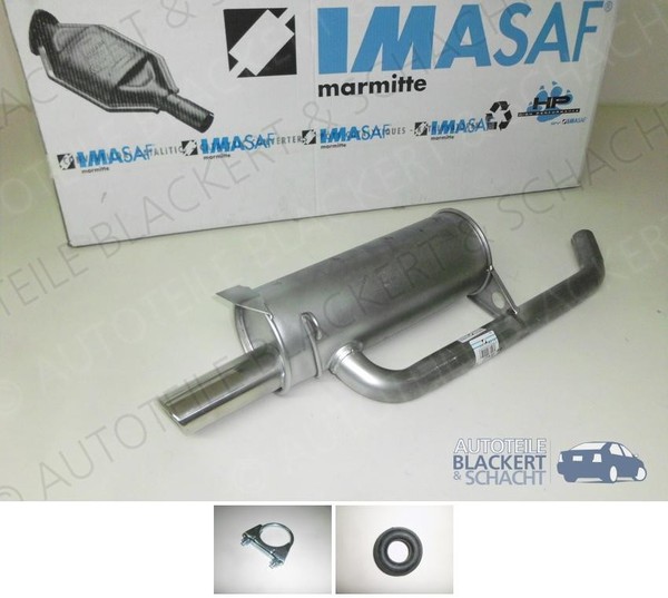 Imasaf Esd Auspuff Endtopf + Anbauteile FüR Fiat Ritmo Ii + Abarth 1.6 + 2.0-image