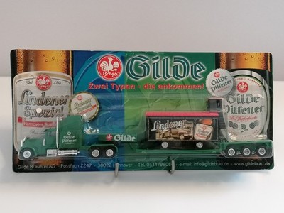 Gilde Brauerei Hannover Werbetruck 1:87 Freightliner FLD 120 TL mit Waggon OVP