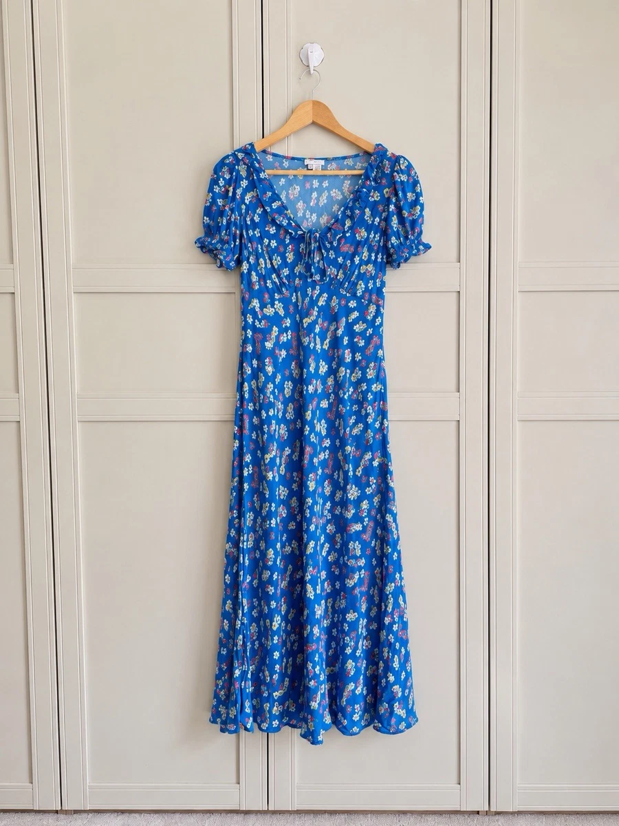 ghost blue floral dress Dreamyannie Royal Blue Homecoming Dress One Shoulder Short Party Dress with  Beadings main image 1