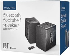 Insignia NS-HBTSS116 Bluetooth Powered Bookshelf Speakers(Pair) Black (Used) #b