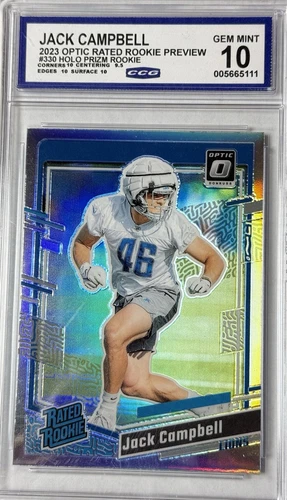 2023 Panini Donruss - Rated Rookie Jack Campbell #330 Optic Preview Holo Prizm