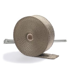 2" x 50' Titanium Exhaust Header Heat Wrap 1 Roll with 10PCS 11.8 Inch