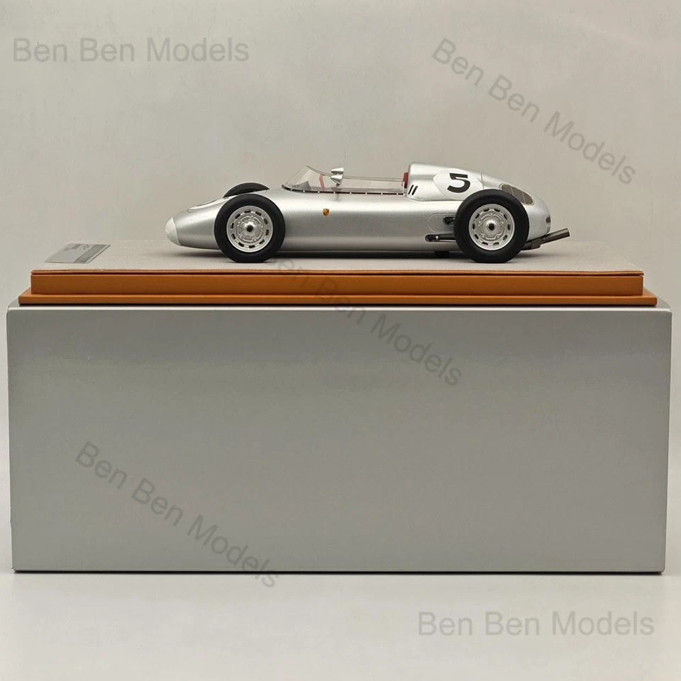 1/18 Tecnomodel Porsche 718 F2 1960 Solitude GP #5 Resin Car Model Limited - Image 2 of 4