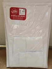 NEW Winter Wonder Lane 12 Gift Boxes Assorted Sizes All White