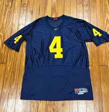VTG Nike Michigan Wolverines 4 Football Jersey Large Stitched Used 2 Length