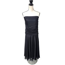 VTG 90s Y2K Patra Strapless Dress Sz 10 Black Witchy Whimsigoth Fairygrunge FLAW
