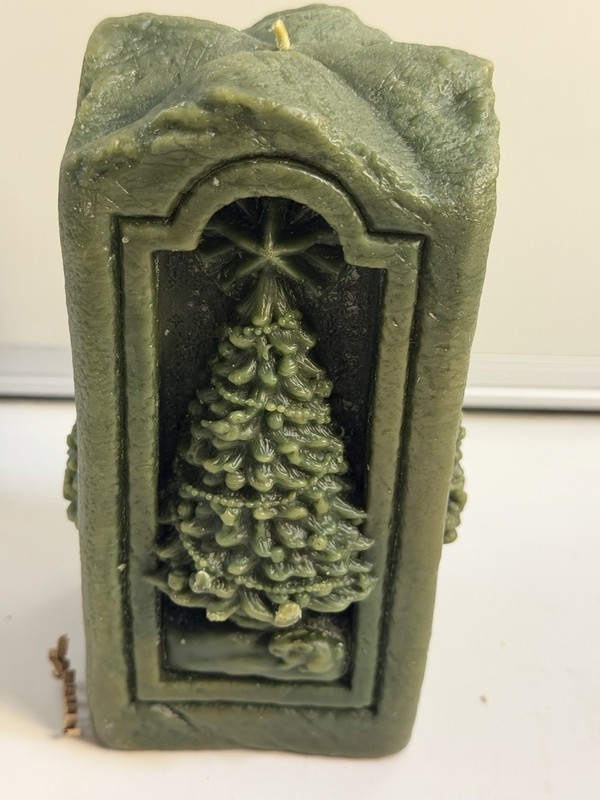 Vintage Spent Christmas Candle