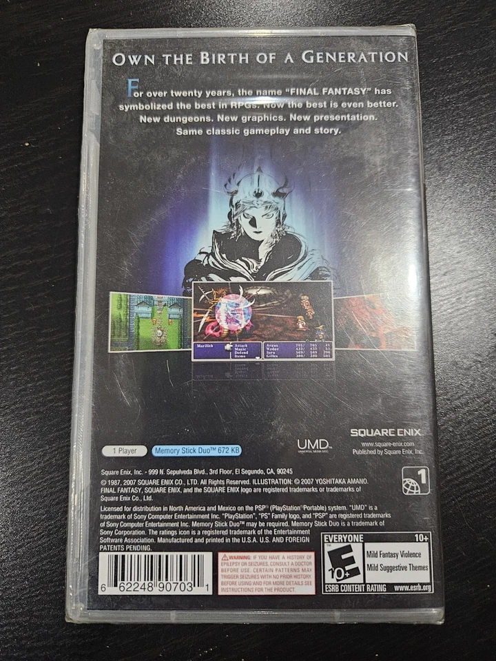FINAL FANTASY 1 SONY PSP VIDEO GAME CIB COMPLETE WITH MANUAL TESTED CLEAN - Image 2 of 3