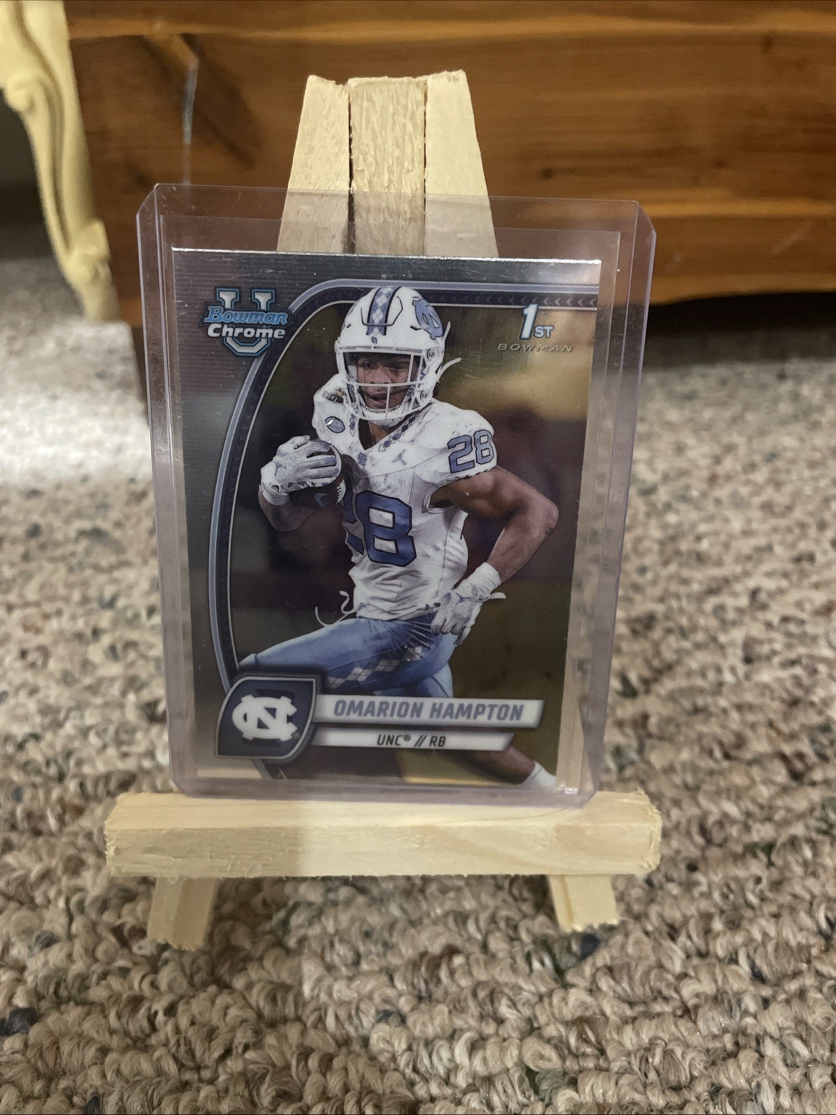 2024 Bowman University Chrome - Omarion Hampton #198 Refractor (RC)