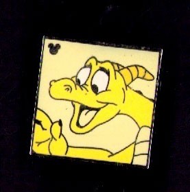 Disney WDW 2011 Tonal Hidden Mickey Figment Yellow Trading Pin