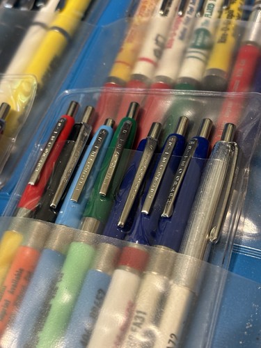 Lot d'échantillons ligne ruban bleu stylo et crayon publicitaire point d'usage 1984 - Photo 14/23