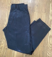 Vintage 90s Men  s crazy SATIN Polyester PANTS,31/28  black,made Taiwan.relaxed