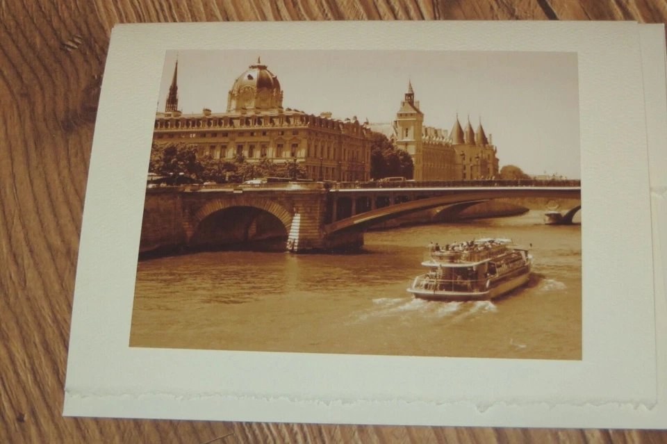 5 PARIS Photo Blank Cards Greeting Note Cards Sepia FRANCE Photo Great Gift - Image 3 of 4