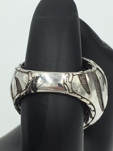 John Hardy Palu Macan Hammered Sterling Silver Domed Ring - Stunning! - Picture 8 of 9