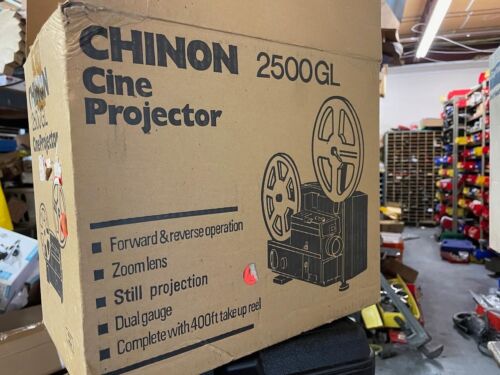 Chinon 2500GL Dual Super 8 Regular 8mm Cine Projector New Open Box - UNTESTED - Picture 1 of 3