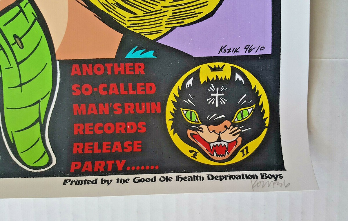 KOZIK UNSANE GUZZARD シルクスクリーン　ポスター UNSANE POSTER KOZIK Signed Numbered 1996 22.5