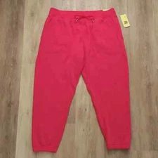 NWT All in Motion Women's Core Fleece High Rise Jogger Pants Red Size XXL