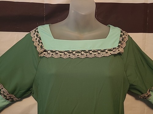 Medieval Renaissance Style Costume Dress w/ Bell Sleeves Medium - Bild 2 von 9