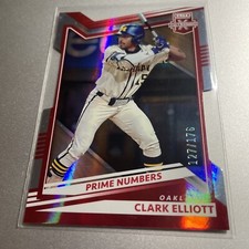 2022 Elite Extra Edition Clark Elliott PRIME NUMBERS DIE-CUT #'d 127/176 (C1)
