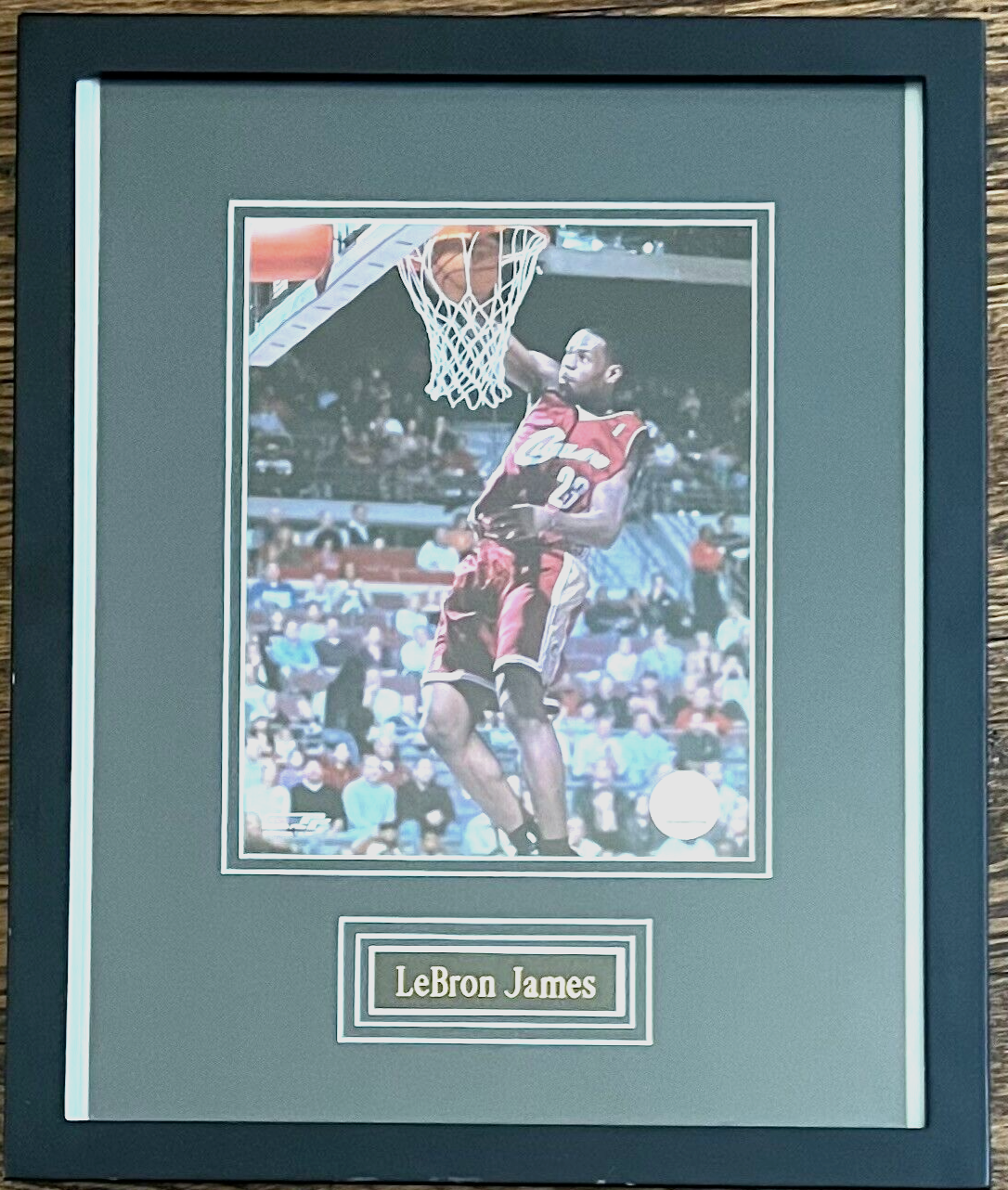 Limited Edition Hologram Seal LEBRON JAMES 2003 Rookie NBA Game Photo CAVS