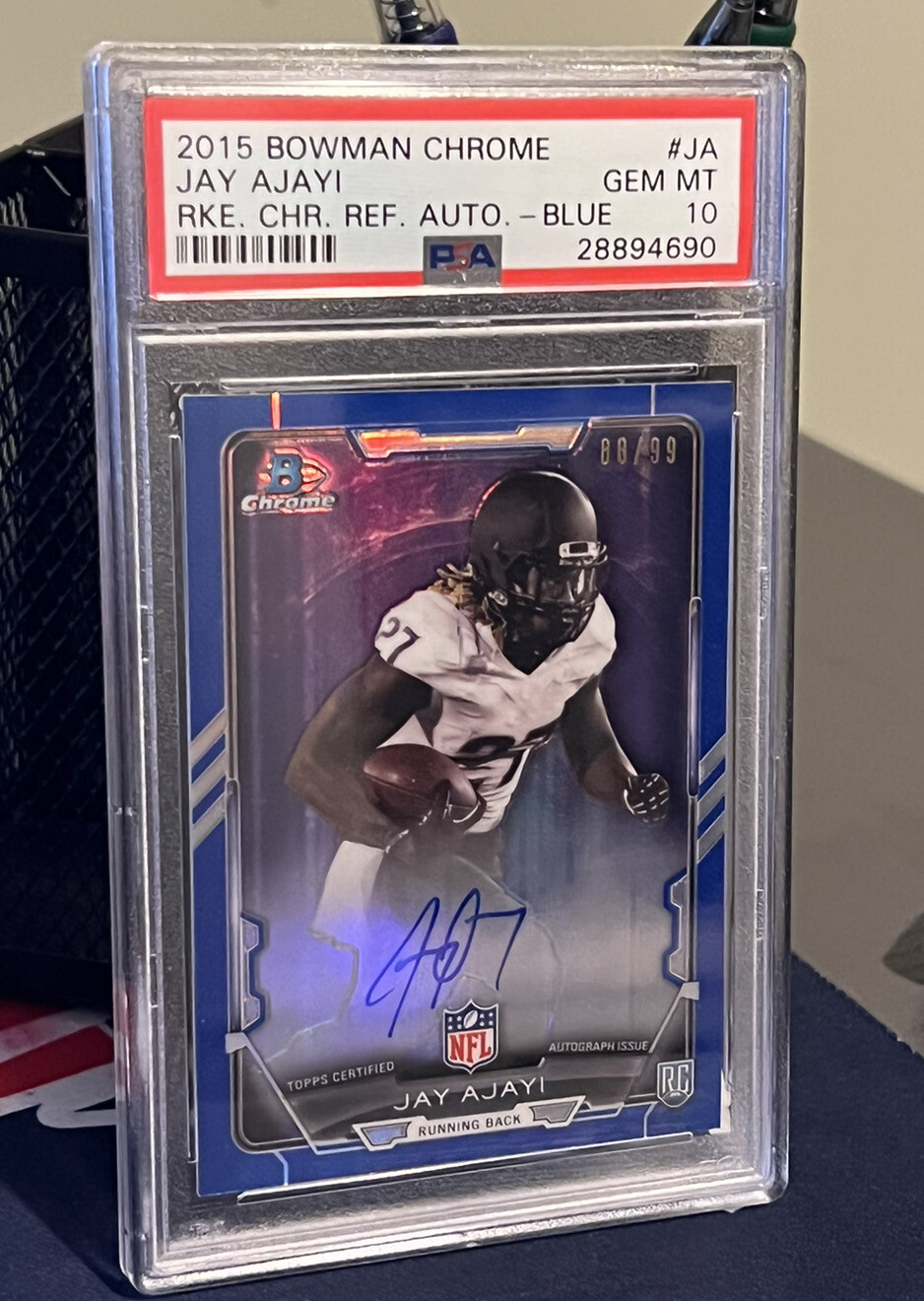 Jay Ajayi Bowman Rookie Chrome Refractor Autographs #JA Blue