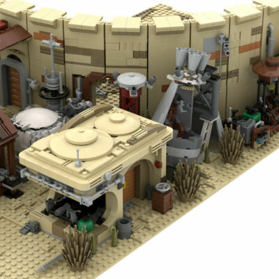 Mos Eisley Spaceport from A New Hope Star Wars MOC-41406 Designed By ZeRadman With 3238 Pieces - MOC Brick Land