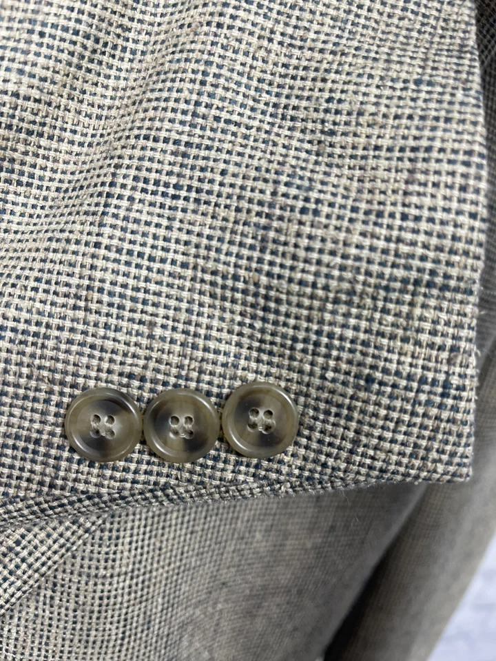 Blazer Abrigo Croft & Barrow Hombre 100% Seda Ordenado 42L Foto 3 de 4