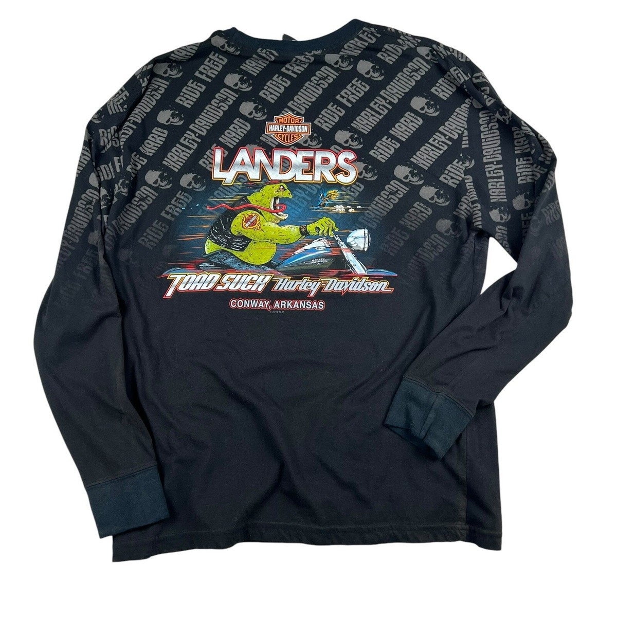 Harley Davidson Skull T-Shirt XL Landers Toad Suck Conway AR